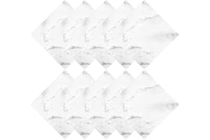 FATIYA 10 Sheet Marble Tile Stickers Peel and Stick Backsplash, Waterproof Self Adhesive Granite Flooring, 3D Wall Wallpaper Sticker, for Kitchen, Bathroom, Living Room (Gray, 12 x 12)