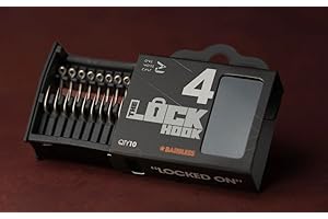 ONE MORE CAST Lock Hooks – Barbed & Barbless – Sizes 2, 4, 6, 8 – Aggressive Curve Hook with Needle Point – Strong Forged Steel – Ideal for Rigs, Bottom Baits & Wafters