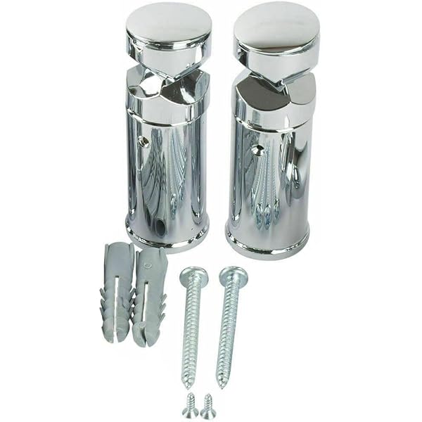 Two Single Chrome Brackets for Towel Rail Radiator Curved or Flat ABS  PLASTICS : Amazon.co.uk: DIY u0026 Tools