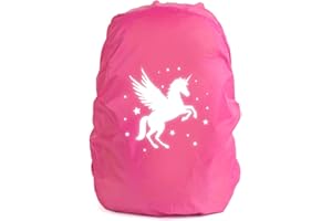 Capaneus Copri Zaino per Pioggia, 35L Coprizaino Antipioggia, Parapioggia Bambino per Zaino Reflective, Impermeabile Antipolvere Scuola per Bicycling, Escursionismo