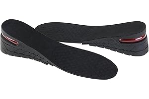 BLOMBLAUM Alzatacco coppia di solette rialzate alza tacchi tacco per uomo nero per scarpe altezza statura