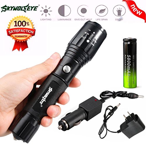 Oyedens Bevorzugte 5000lm Cree Xm-L T6 LED Wiederaufladbare Taschenlampe Lampe Ac + LadegeräT