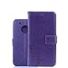 Produktbild Moto G5 Plus Hülle, Lenovo Moto G5 Plus Schutzhülle, Alfort Carving Lederhülle Fashion Design Premium PU Leder Hohe Qualität Tasche Case Cover Kasten Abdeckung Wallet für Lenovo Moto G5 Plus 5.2" Smartphone Funktion Standfunktion Unterstützte Telefone und Magnetverschluss mit Schmetterling ( Dunkles Violet )