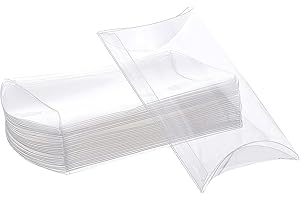 BENECREAT 30 piezas de 14 x 8,3 x 3 cm, caja de regalo de plástico transparente de PVC, caja de regalo para Navidad, boda, fiesta de cumpleaños, caja de embalaje