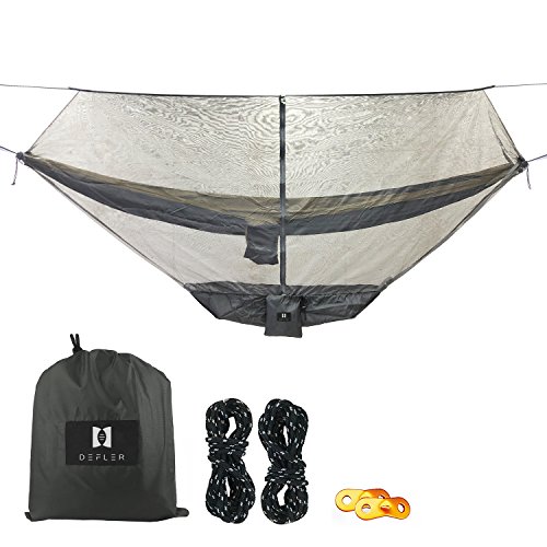 LinkHealth Camping Hammock Bug & Mosquito Net - 360° Protection Perfect Mesh Netting Keeps No-See-Ums, Mosquito and Insects Out - Fits Almost All Hammocks (Mosquito Net with Storage Tray)