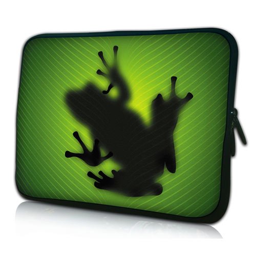 PEDEA Design Schutzhülle Notebook Tasche bis 17,3 Zoll (43,9cm) mit Mauspad und schnurloser Maus, Green Frog - 2