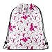 Produktbild vintage cap Pink White Tropical Flower_6726 3D Print Drawstring Backpack Rucksack Shoulder Bags Gym Bag for Adult 16.9"x14"