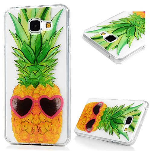 YOKIRIN A3 (2016) Hülle Samsung Galaxy A3 (2016 Version) Case Cover 3X Ultra Dünn Slim Fit Durchsichtig Transparent TPU Silikon Handytasche Handyhülle Painted Silikonhülle Etui Protective Backcover Schale Handycase Muster:Ananas + Pinguin +Macarons - 2