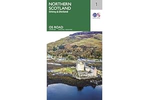 Northern Scotland Road Map | Orkney & Shetland | Ordnance Survey | OS Road Map 1 | Drive Scotland | Scenic Routes | Beaches | Maps | Adventure