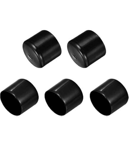 100 Stks Rubberen Eindkappen Voor 4 Mm ID PVC Ronde Buis Afdekking Schroefdraadbeschermers