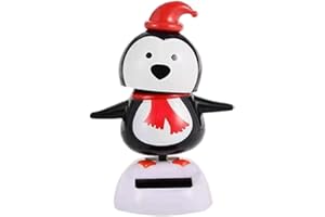 Pomurom Wackelfigur Pinguin, Solarbetriebener Schwingender Pinguin, Solar Tanzende Pinguin Wackelfigur Spielzeug für Auto Armaturenbrett Zuhause Büro Schreibtisch Dekoration, Geschenk für Fahrer