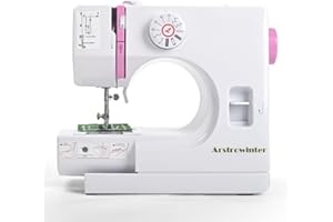 Mini Sewing Machine by Astrowinter, Small Portable Sewing Machine, Adult Mending Machine with Reverse Sewing and 12 Built-In Stitches, Suitable for Household and Travel AW-055-A10