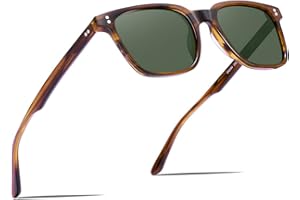 CARFIA Męskie okulary przeciwsłoneczne z polaryzacją i prostokątną oprawką z octanu, 100% ochrona UV Sportowe okulary przeciwsłoneczne