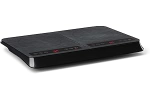 Klarstein InnoChef - Doppio Piano a Induzione Portatile, 3400W, Touch, Sensore Pentole, Timer Spegnimento, 10 Livelli, Protezione Surriscaldamento, Sicura Bambini, Vetroceramica, Nero