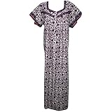 Indiatrendzs Women's Cotton Nighty Floral Sleepwear Nightgown Free Size