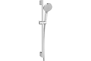 hansgrohe Vernis Blend Set de ducha 100 Vario, Ahorro de agua con barra de ducha Crometta 65 cm, cromo, 26279000