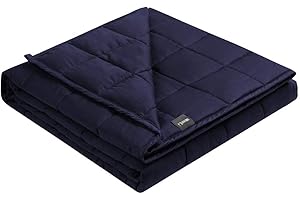 ZonLi Marine-Blau-gewichteten Decke 15 lbs (48''x72 ‚‘, Twin Size), Kühl gewichteten Decke voller Größe für Erwachsene
