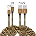 Produktbild Iphone Kabel, Auspisa2PCS (2 + 3) M Extra langes Kabel 8 Pin Lightning auf USB Ladekabel für iPhone SE / 7 / 7plus / 6 / 6s / 6 plus / 6s plus, 5c / 5s / 5, iPad Pro / Air / Mini , IPod Nano / Touch (Kaffee + Schwarz)