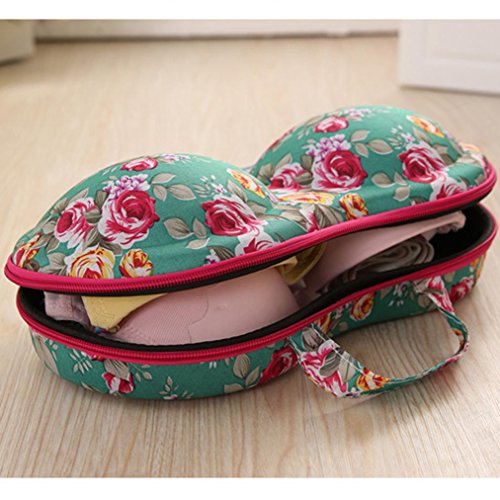 Switchali Tragbare BH Aufbewahrungsbox Organizer Bra Lingerie Unterwäsche Fall Organizer Floral Gedruckt Multicolor - 2