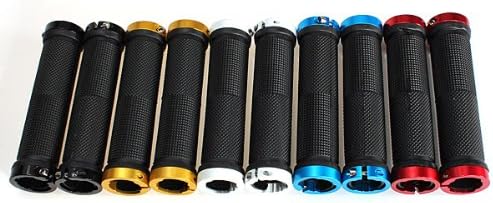DOUBLE LOCK ON LOCKING BMX MTB MOUNTAIN BIKE CYCLE BICYCLE HANDLE BAR GRIPS