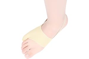DYKOOK Tailors Bunion Corrector 1Pair Bunionette Sleeves Built-in Gel Pads Silicone Cover Guard With Non-slip Strap to Relief Bunion Pinky Toe Pain, Straighten Bunionette,Overlapping toe(Beige-Large)