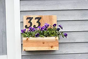 liveonce Address Wooden Planter Box for Home Door (Without Number)