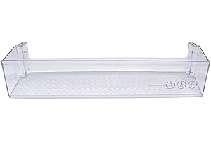 FIGEVIDA Mensola Balconcino Portabottiglie per Frigorifero, Compatibile con Beko, Colore Crystal, Dimensioni: 430x11x90 (mm) Per Modelli BCNA275K3SN RCSA300K30XP