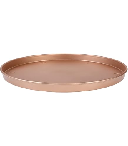 Pizzaplaat 36 cm rond en geperforeerd, set van 2, geperforeerde anti- aanbakpizzapan van koolstofstaal, pizzaform