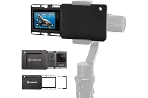 Moman GoPro Gimbal Adapter Mount Platte Halterung Kamerahalterung für GoPro Hero 7/6/5/4/3/3+ DJI Osmo Mobile 2 Zhiyun Smooth 4 Q2 FeiyuTech Hohem Rollei Gimbal Handheld Kamera Stabilisator