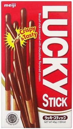 Meiji Lucky Stick Chocolate Cream Coated Biscuit (45g)