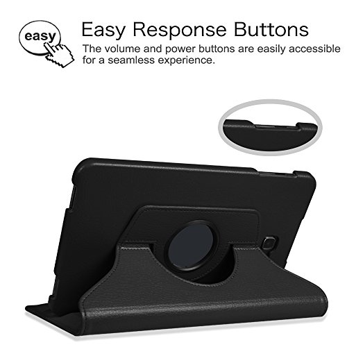 Fintie Samsung Galaxy Tab A 10.1 Hülle – 360° Drehbarer Stand Smart Cover Case Schutzhülle Tasche Etui mit Ständerfunktion Auto Schlaf / Wach Funktion für Samsung Galaxy Tab A 10,1 Zoll T580N / T585N Tablet (2016 Version), Schwarz - 6