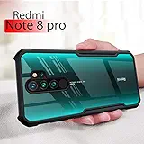 Mobistyle Shockproof Slim Clear Shell 360 Degree Protection Back Cover Case for Redmi Note 8 Pro (Black)