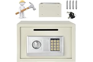 YOUSEAHOME Fireproof Digital Safe Box Home Safes for Cash, Jewelry Money, Large Safe with 2 Keys, 4 Locking Bolts,Home Office Security Lock Wall Hanging Safety Storage Box, 16L