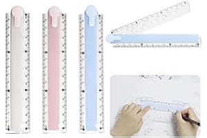 UYVPAER 3PCS Règles Pliables 30 cm en Plastique Souple, Règle pliable 2 en 1, Multicolore plastique regle 30 cm incassable pour Écoliers et Professionnels, Accessoire de Papeterie Flexible et Durable