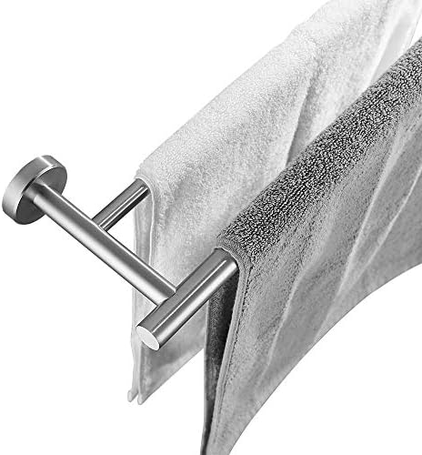 JQKDouble Bath Towel Bar, 30 Inch Stainless Steel Towel Rack Bathroom, Towel Holder Brushed Finished Wall Mount