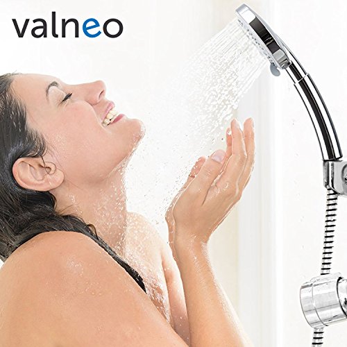 VALNEO Chrome-Duschkopf mit 5 Strahlarten | 2 Jahre Zufriedenheitsgarantie | Multifunktionsduschkopf, Duschbrause, Handbrause, Brause - 4