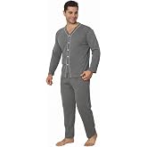 Sude HOMEWEAR ERKEK &Ouml;nden D&uuml;ğmeli gri pijama takımı