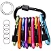 Produktbild Karabiner, Schlüsselanhänger Karabinerhaken, Karabinerhaken Verschlusskarabiner, Aluminium D-Form Ring mit Schraubverschluss, Karabinerhaken für den Außenbereich,Camping,Wandern,Reisen(17 Stück)