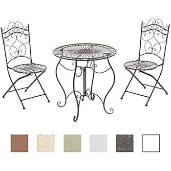 Amazon.de: Terrassen Set aus Eisen Antik Design besteht aus 1 Tisch und