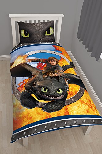 Bettwäsche Set Dragons Drachenzähmen leicht gemacht 135x200cm + 80x80cm, Linon, 6331, bunt - 2