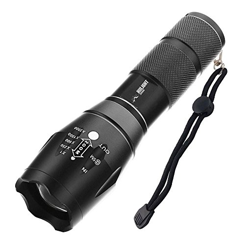 Preisvergleich Produktbild KOBWA LED Taschenlampe XM-L T6 Wiederaufladbare Taktische Taschenlampe, Super Hell