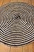 Produktbild 150 x 150 cm rund Jute mit Schwarz Shabby Chic Circle Teppich Rustikaler Stil für alle Räume