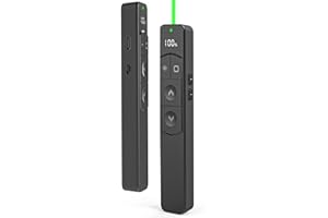 SAMNISOO Laserpointer Grün, Powerpoint Presenter Aufladbar, Kabellose 2.4 GHz Powerpoint Fernbedienung, Grün Pointer für Präsentationen für Lehrer, Klassenzimmer, Büro, Besprechungen (S10)