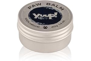 YUUP! - Paw Balm balsamo protettivo 100% naturale per naso, polpastrelli, zampe e gomiti di cani e gatti con burro di Karitè e di Mango, olio di Jojoba, Mandarla, Tea Tree e Calendula, 40 gr