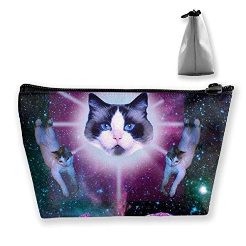 Space Cat 2 Travel Toiletry Bag Handy Cosmetic Bag Storage Bag Large Accessories Organizer