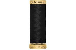 GÜTERMANN Gutermann Natural Cotton Sewing Thread 100m Black 5201 - Each