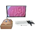 ADDLER Laparoscopic Endo Trainer Virtual Training Box with IN-OUT Zooming Knob 360° Cover and Instrument Kit