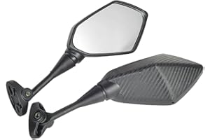 LIUDUO Espejo retrovisor Espejos para Yamaha para YZF para R1 para R6 para R25 para R15 para R125 para R3 para R1S para R1M para FZ6R Motocicleta Scooter Espejo Retrovisor Carbono