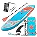 Price comparison product image PEAK Paddle Boards PEAK 10â€ Yoga Fitness Inflatable Stand Up Paddle Board Package 6-inch thickness Wide Stable Outline built for Fitness and Active Users on Flat Water