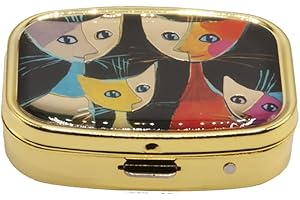 Fridolin 18279 Rosina Wachtmeister 4 Gatos Caja de píldoras Metal 5,1 x 3,6 x 1,8 cm, Multicolor
